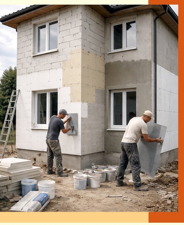 Утепление дома из газобетона в Мегионе от 4379 руб./м² — заказать у ТепломастерМго